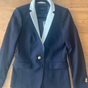 NWT Popular Jcrew Regent Blazer In Navy and White. Sz 2 and >75% off